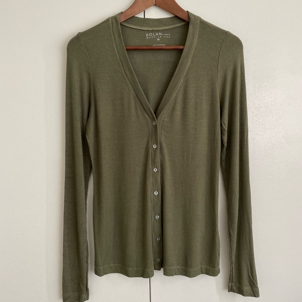 Dolan Ribbed Cardigan - Picture 1 of 8